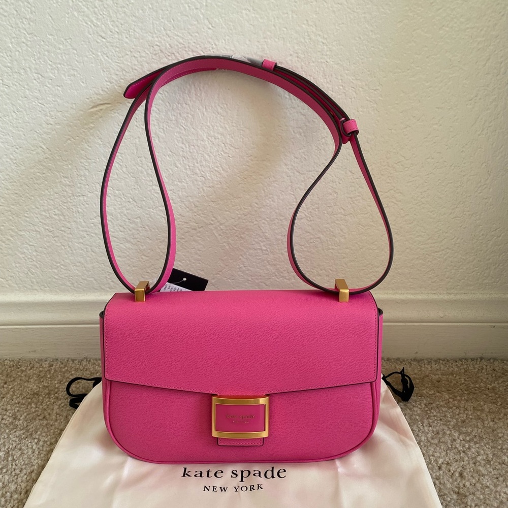 NWT Kate Spade Katy Textured Leather Medium Convertible Shoulder Bag